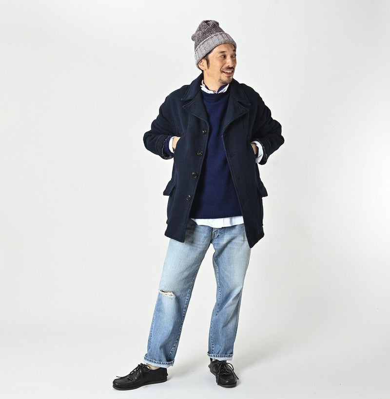 Indigo Hokkaido Cotton Fleece P-blouson - 45R by 45rpm studio - Image 3