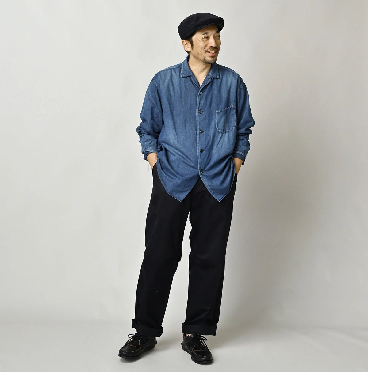 45R 4.5oz Shirt Denim Marshal Shirt Distressed - Image 2