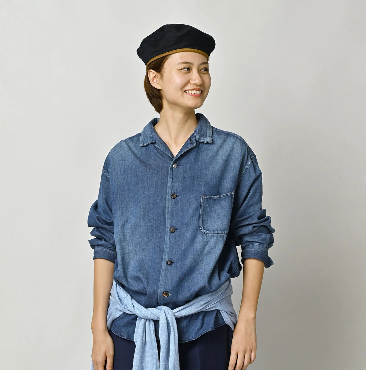 45R 4.5oz Shirt Denim Marshal Shirt Distressed
