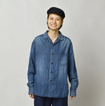 45R 4.5oz Shirt Denim Marshal Shirt Distressed