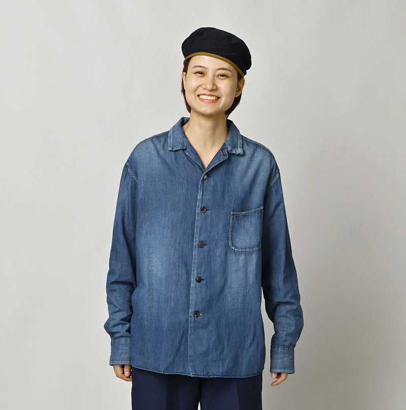 45R 4.5oz Shirt Denim Marshal Shirt Distressed - Image 10