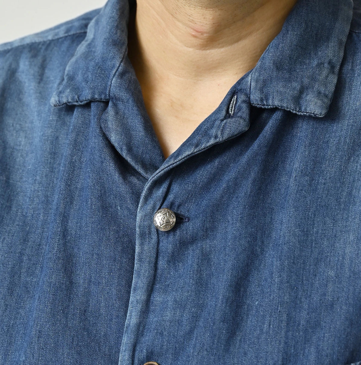 45R 4.5oz Shirt Denim Marshal Shirt Distressed