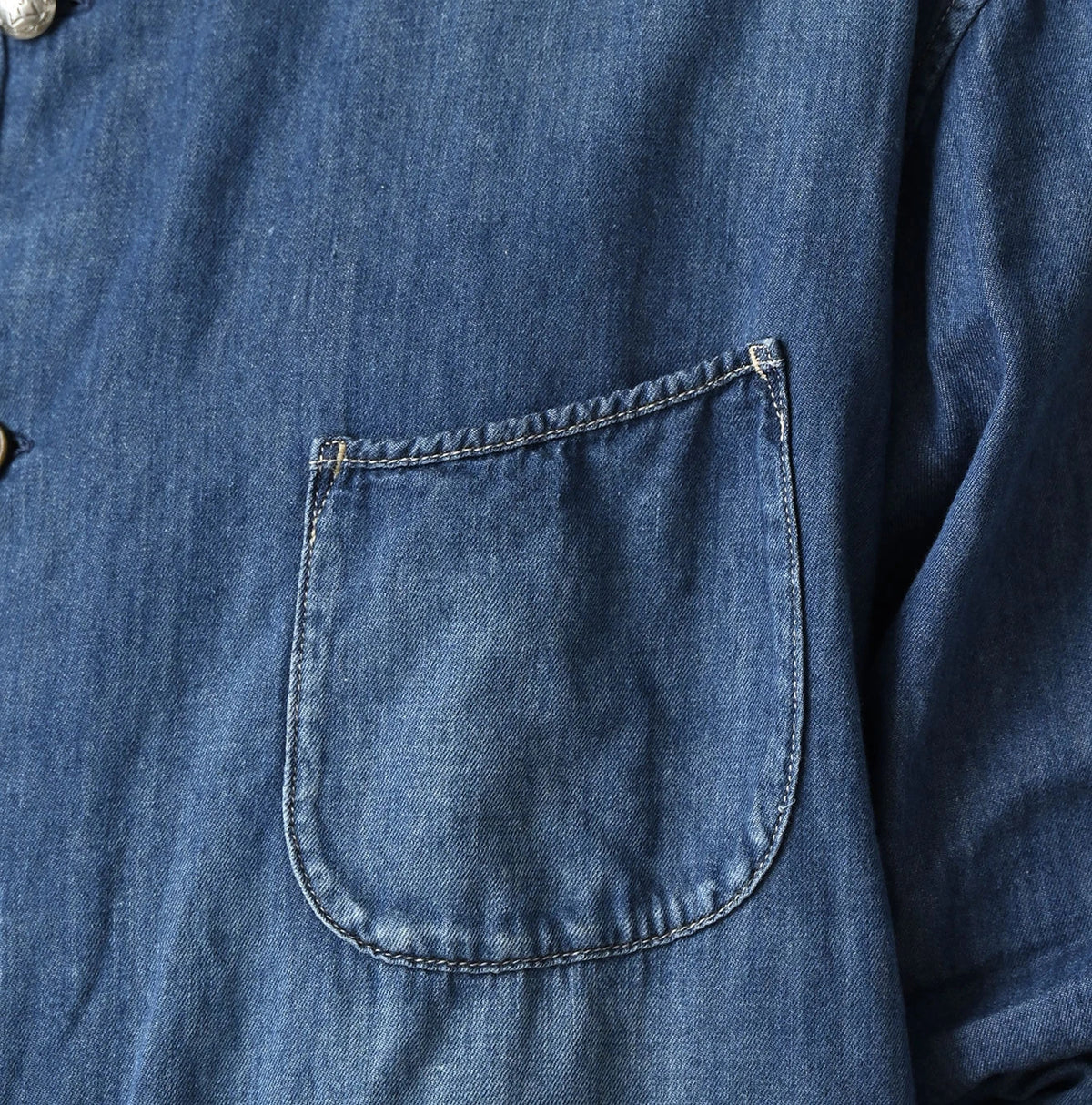 45R 4.5oz Shirt Denim Marshal Shirt Distressed