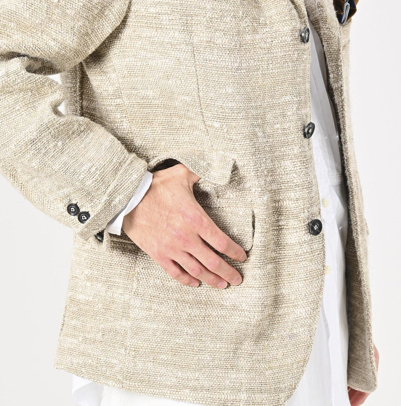 Linen Silk Tweed Notting Hill Jacket Men - 45R by 45rpm studio - Image 8