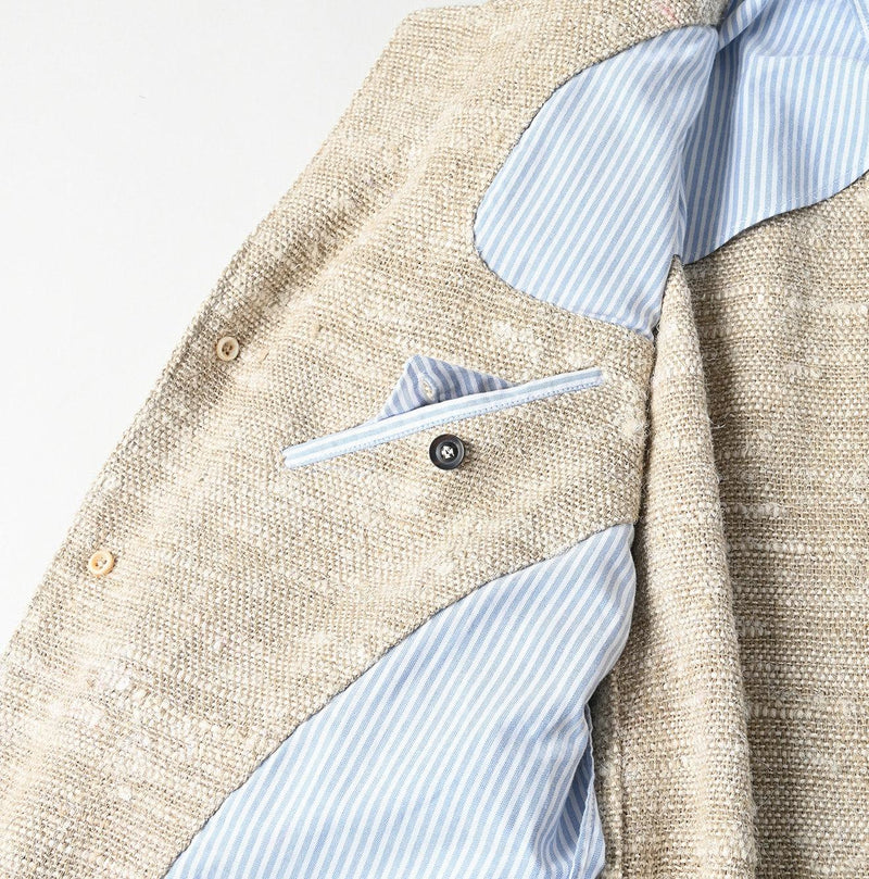 Linen Silk Tweed Notting Hill Jacket Men - 45R by 45rpm studio - Image 13