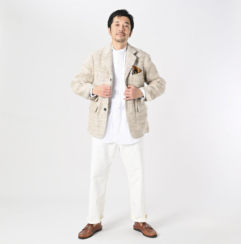Linen Silk Tweed Notting Hill Jacket Men - 45R by 45rpm studio - Image 2