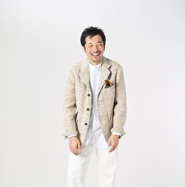Linen Silk Tweed Notting Hill Jacket Men - 45R by 45rpm studio