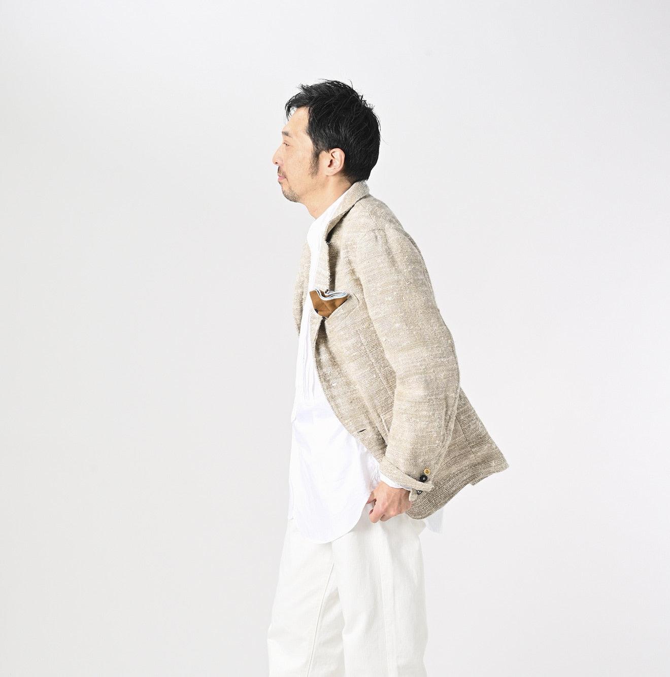 Linen Silk Tweed Notting Hill Jacket Men - 45R by 45rpm studio - Image 4