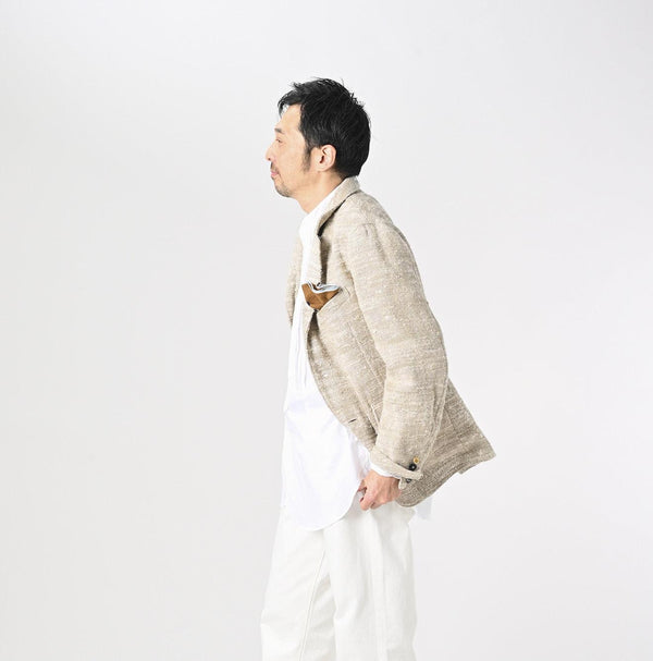 Linen Silk Tweed Notting Hill Jacket Men - 45R by 45rpm studio