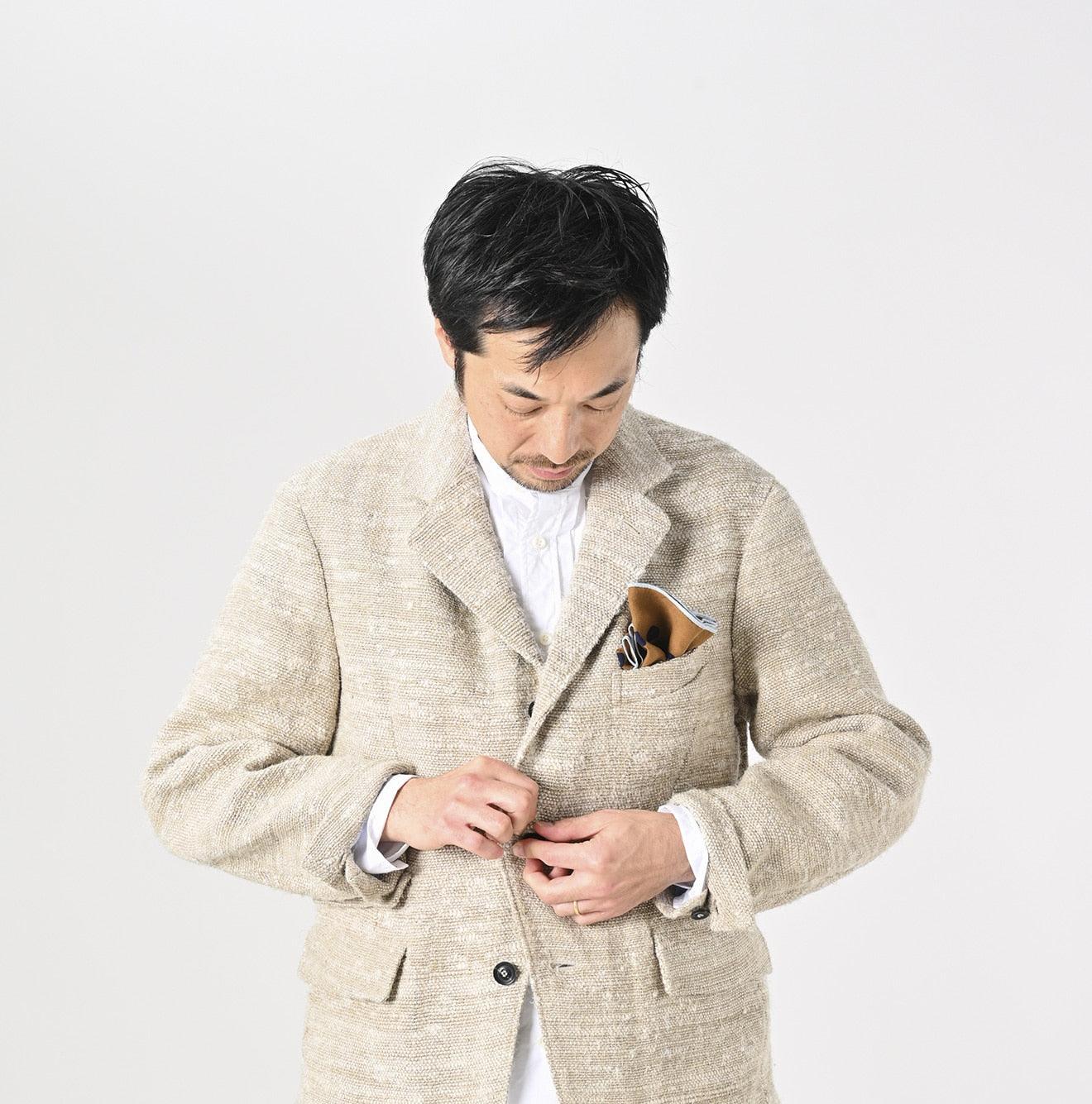 Linen Silk Tweed Notting Hill Jacket Men - 45R by 45rpm studio - Image 6