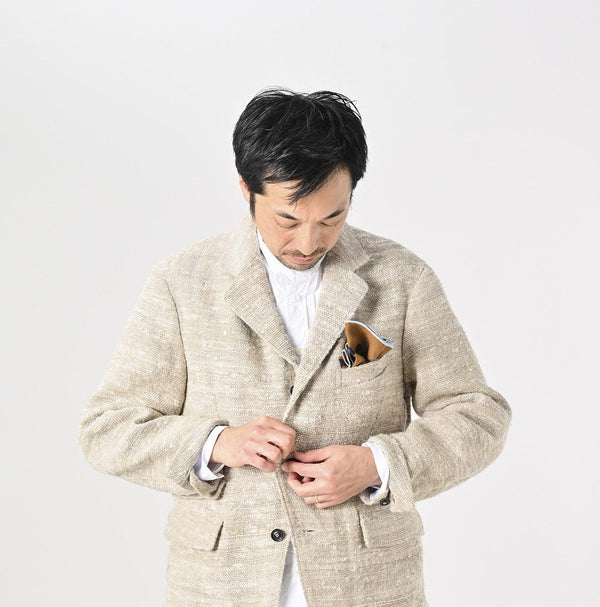 Linen Silk Tweed Notting Hill Jacket Men - 45R by 45rpm studio