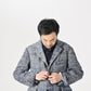 45R Ai Indigo Linen Silk Tweed Notting Hill Jacket Men