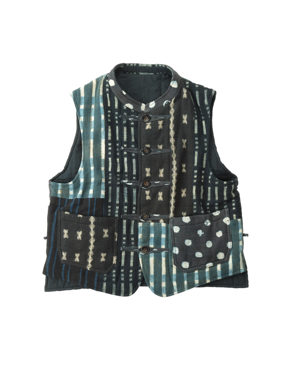 Ai Resist Dyed Mix Patchwork 8knot Vest
