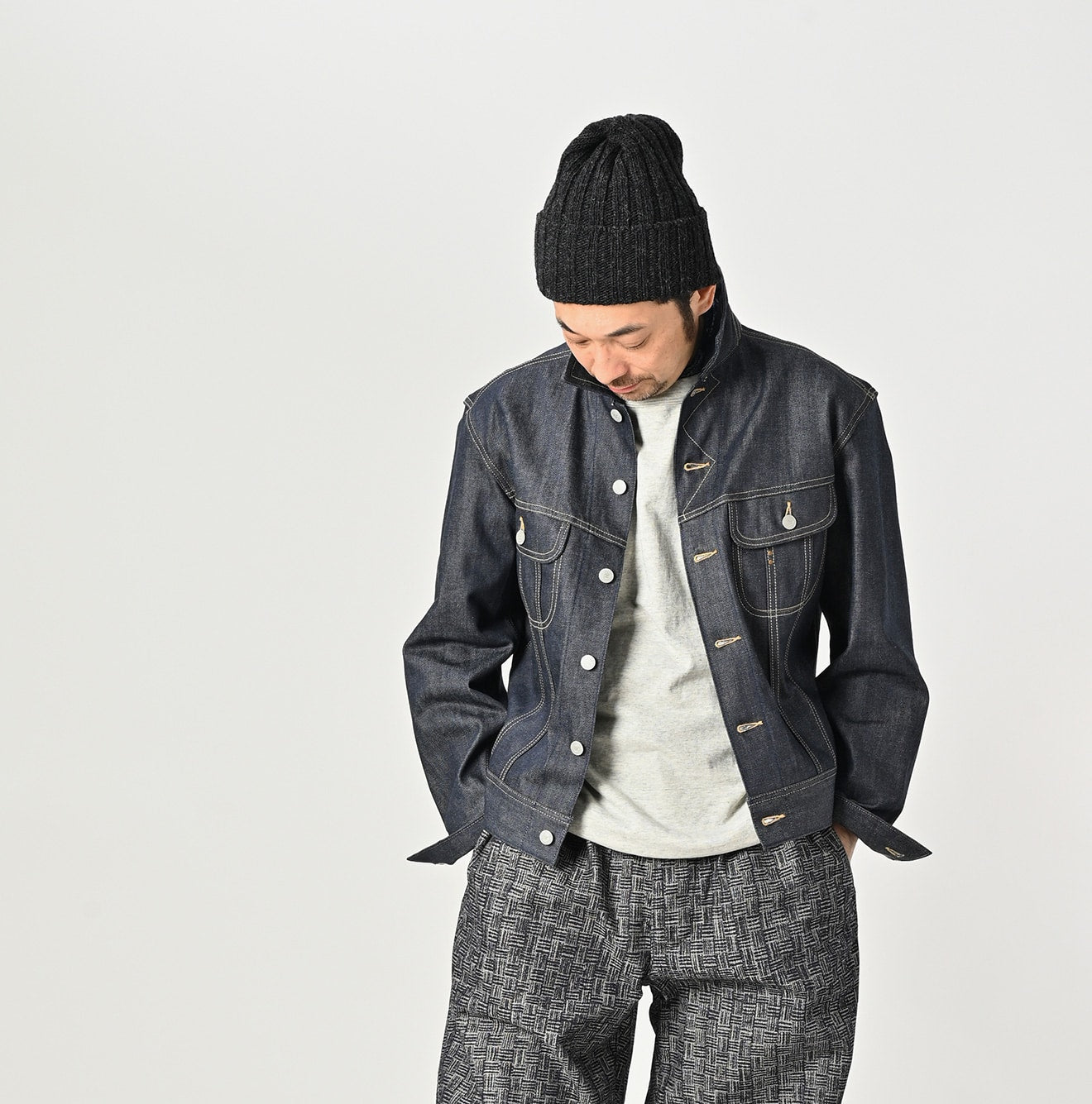 45R Rye Mugi Denim 908 Hikohime Jacket Raw