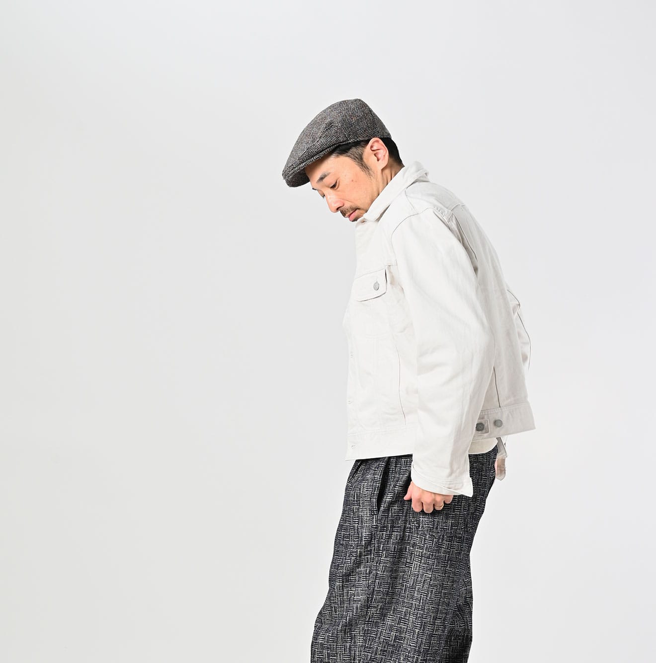 45R Rye Mugi Denim 908 Hikohime Jacket White