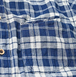 Indigo Fuwafuwa Double Woven 908 Loafer Shirt - 45R by 45rpm studio