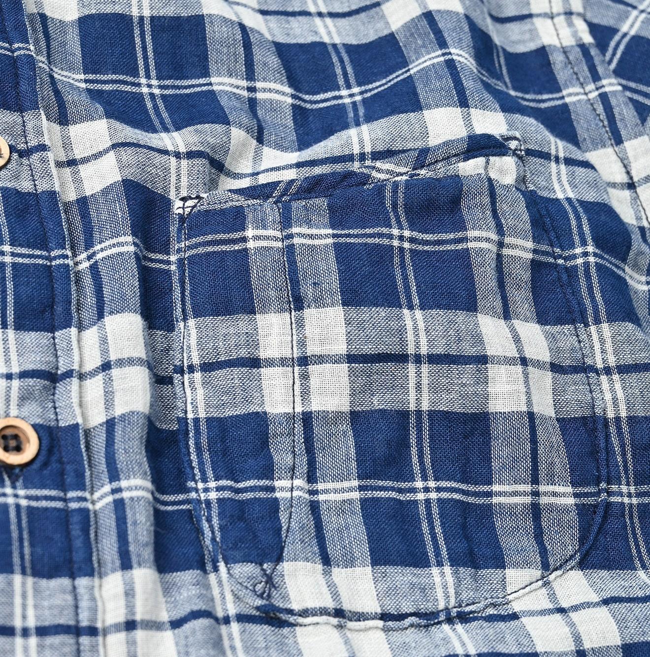 Indigo Fuwafuwa Double Woven 908 Loafer Shirt - 45R by 45rpm studio - Image 16