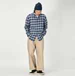 Indigo Fuwafuwa Double Woven 908 Loafer Shirt - 45R by 45rpm studio