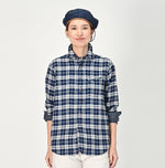 Indigo Fuwafuwa Double Woven 908 Loafer Shirt - 45R by 45rpm studio