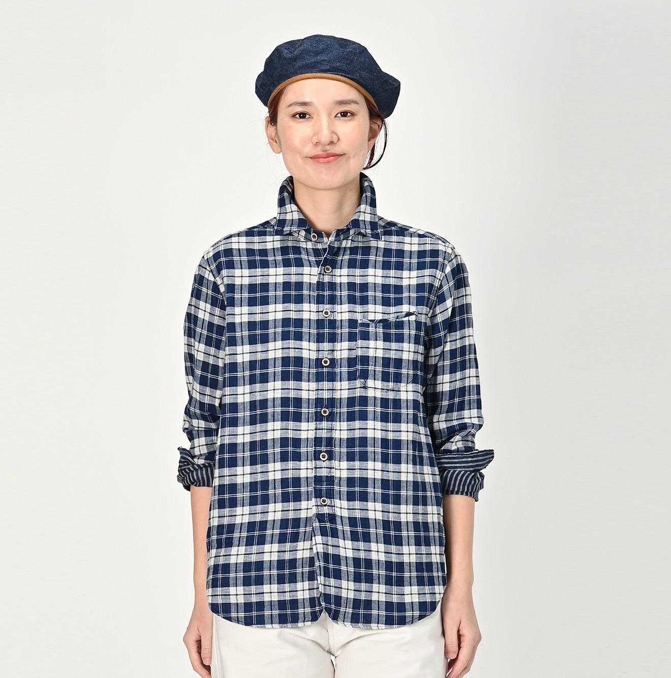 Indigo Fuwafuwa Double Woven 908 Loafer Shirt - 45R by 45rpm studio - Image 5