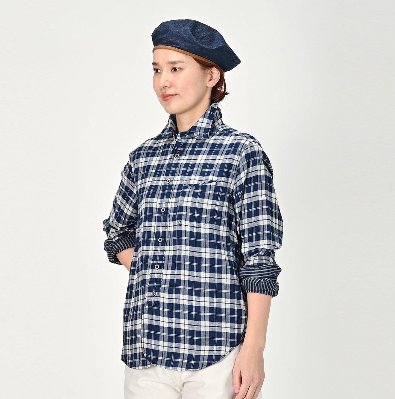 Indigo Fuwafuwa Double Woven 908 Loafer Shirt - 45R by 45rpm studio - Image 6