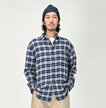 Indigo Fuwafuwa Double Woven 908 Loafer Shirt - 45R by 45rpm studio