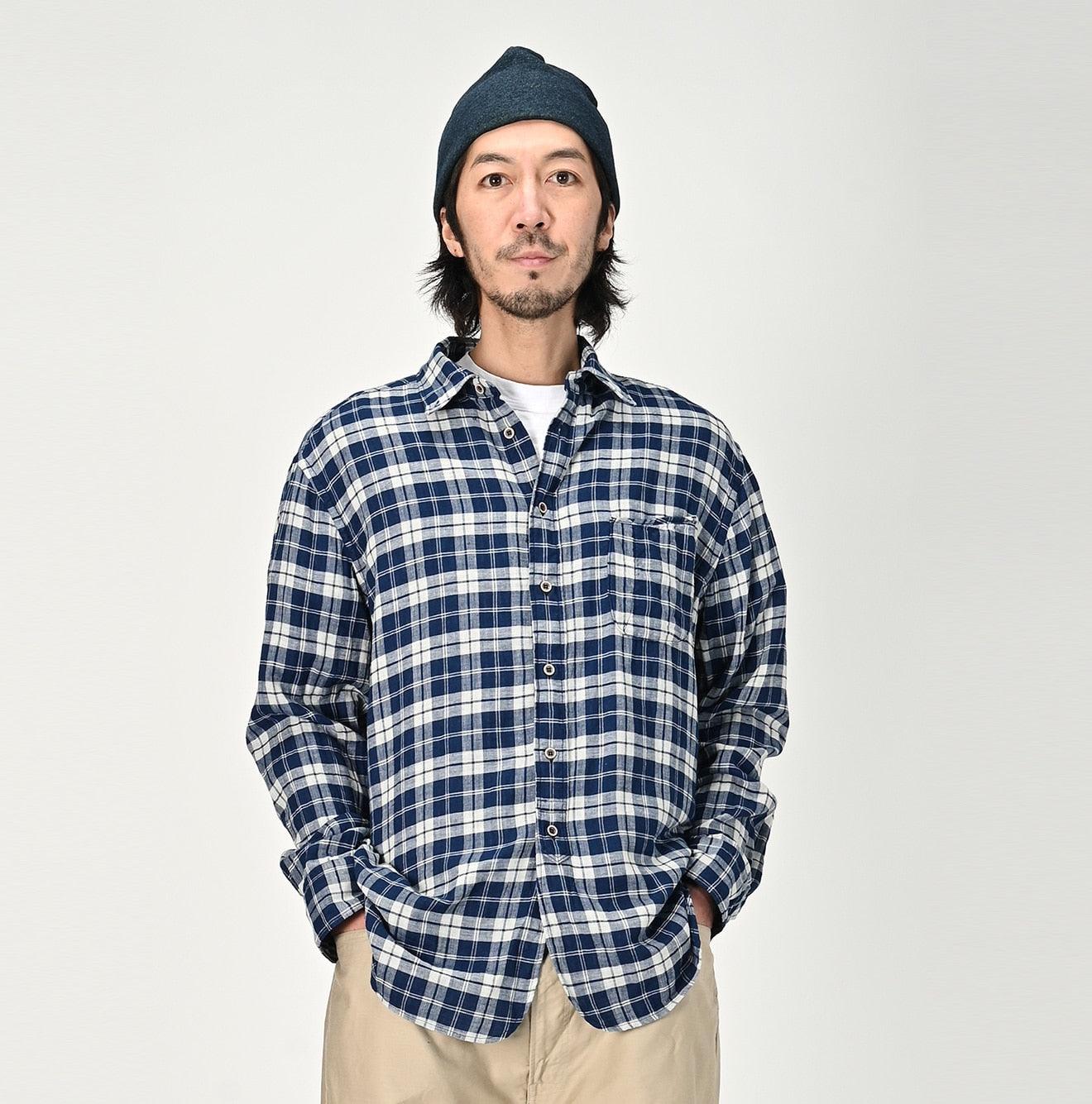 Indigo Fuwafuwa Double Woven 908 Loafer Shirt - 45R by 45rpm studio - Image 8