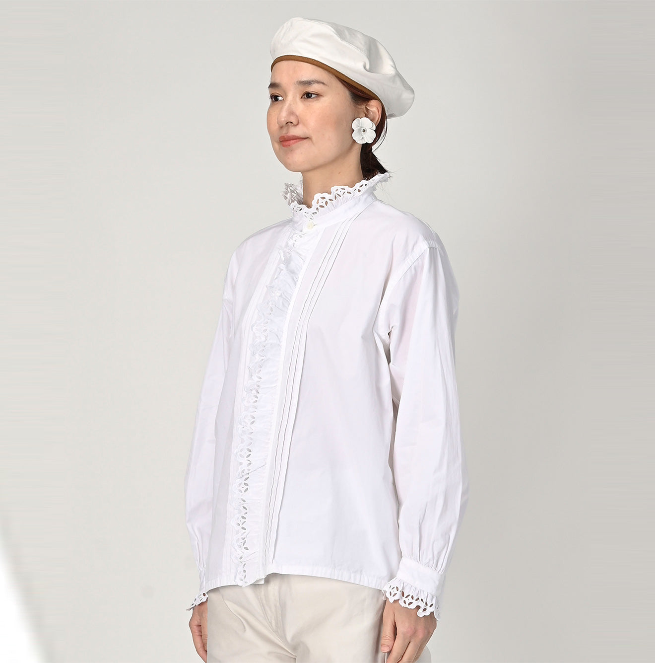 Miko Cutwork Frilled Blouse