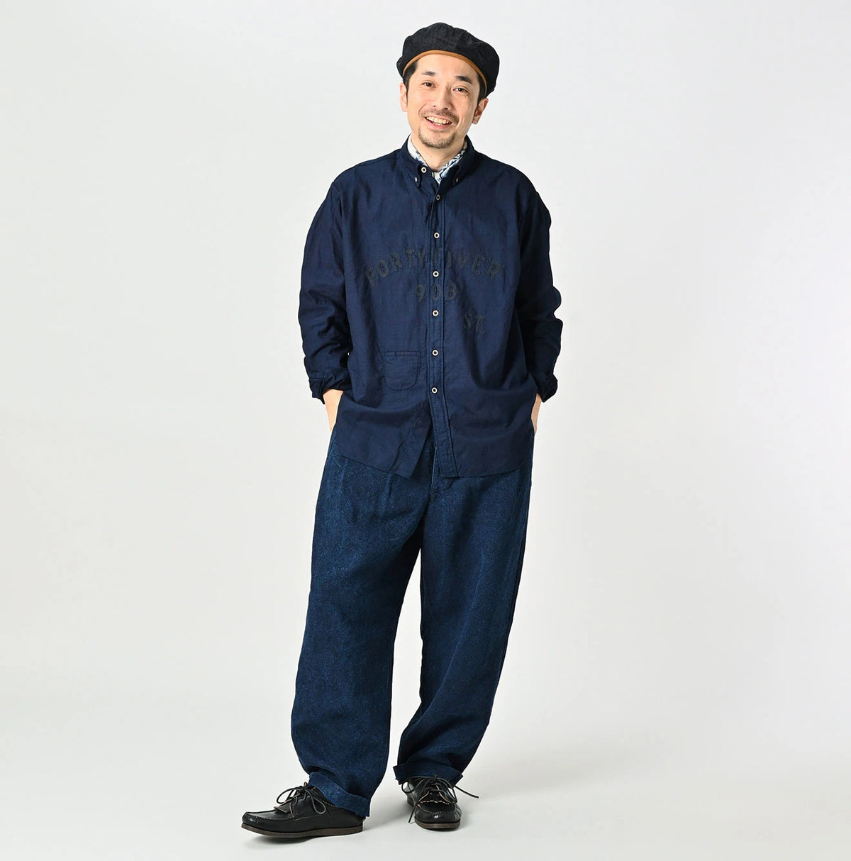 45R Indigo 504 Oxford 908 College Oxford Shirt - Image 3
