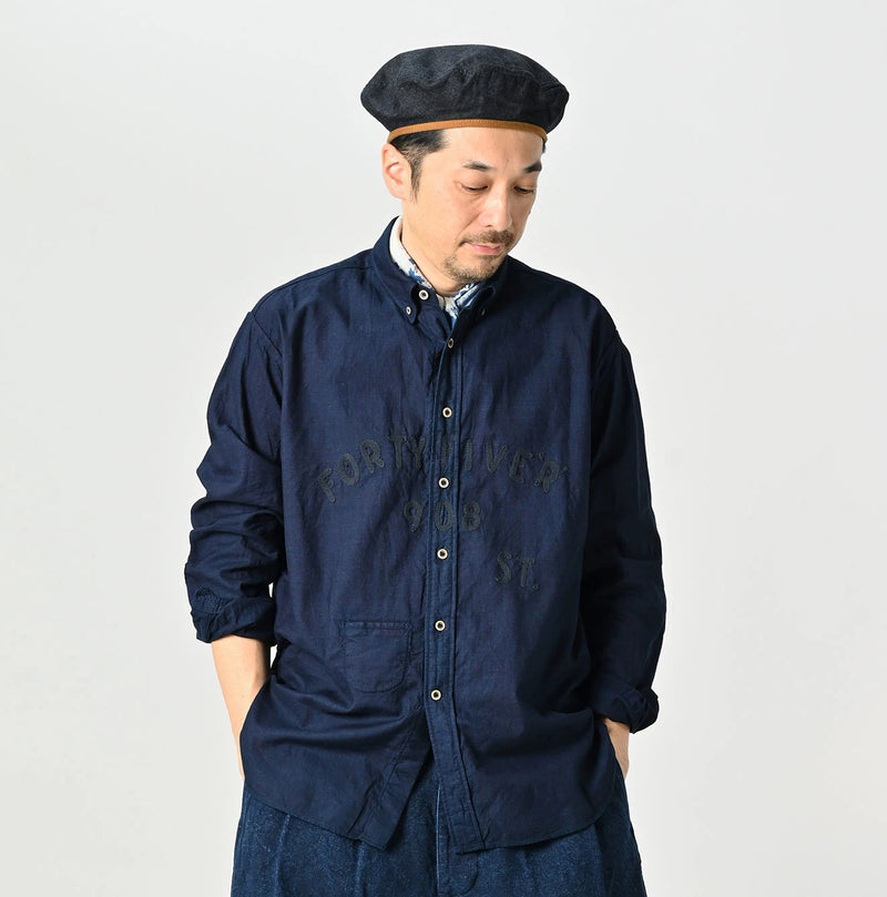 45R Indigo 504 Oxford 908 College Oxford Shirt - Image 7