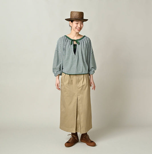 45R Two-Ply Chino Charlotte Tuck Skirt