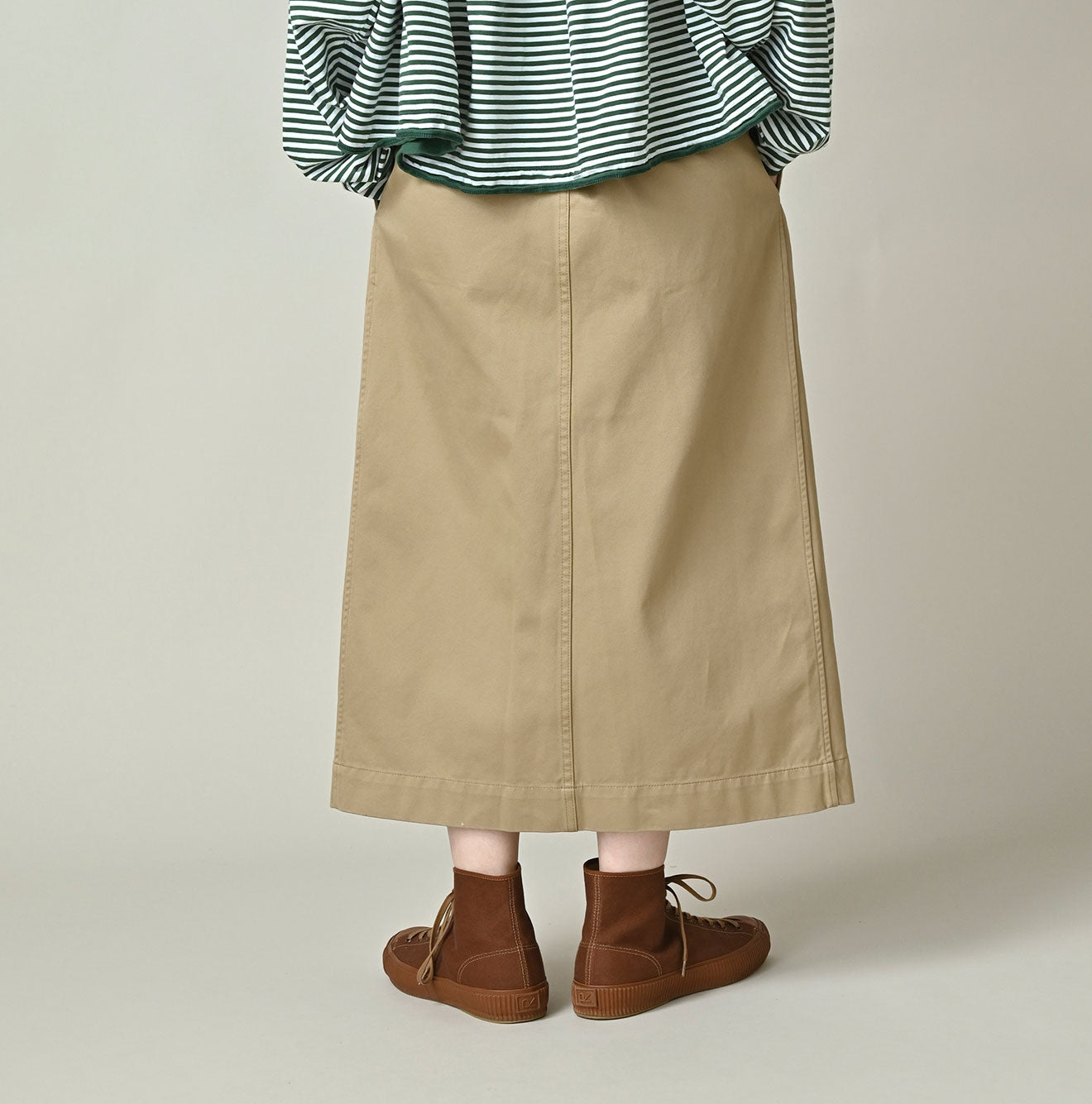 45R Two-Ply Chino Charlotte Tuck Skirt