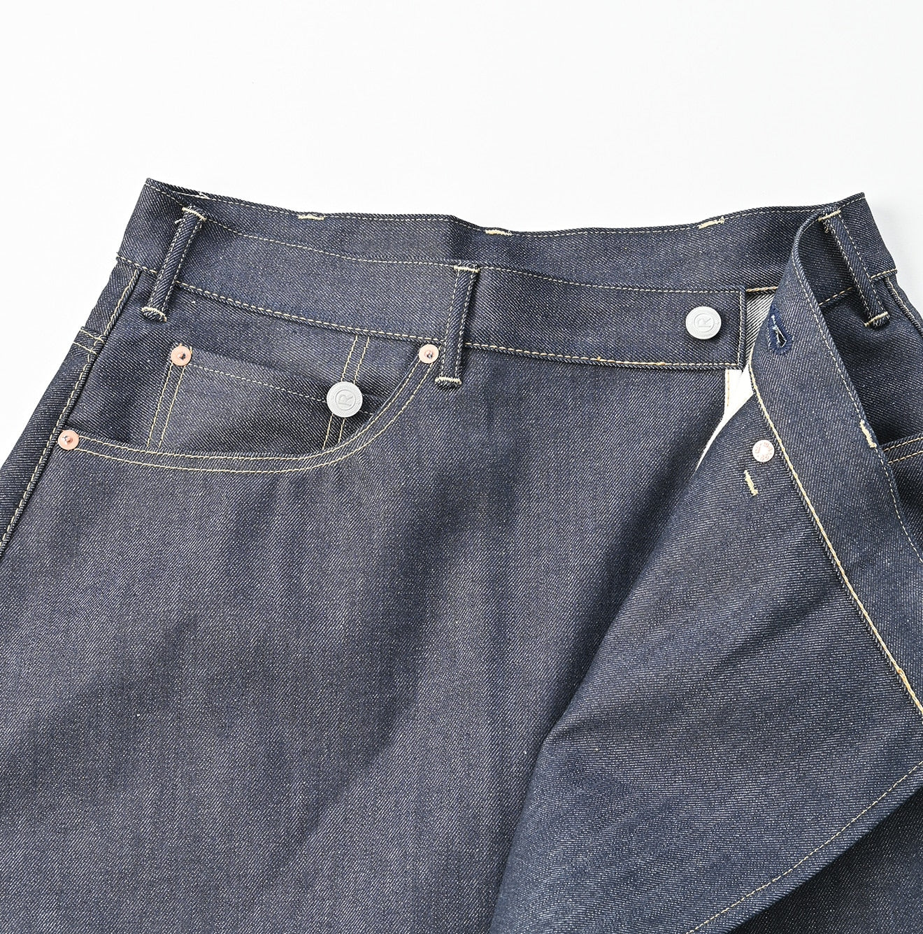 45R Rye Mugi Denim Crossover Skirt Raw