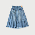 Rye Mugi Denim Crossover Skirt Sei - 45R by 45rpm studio