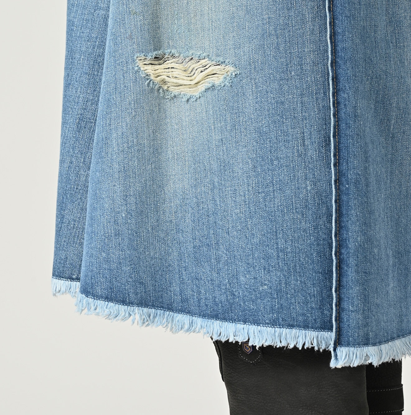 45R Rye Mugi Denim Crossover Skirt Sei