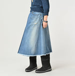 Rye Mugi Denim Crossover Skirt Sei - 45R by 45rpm studio