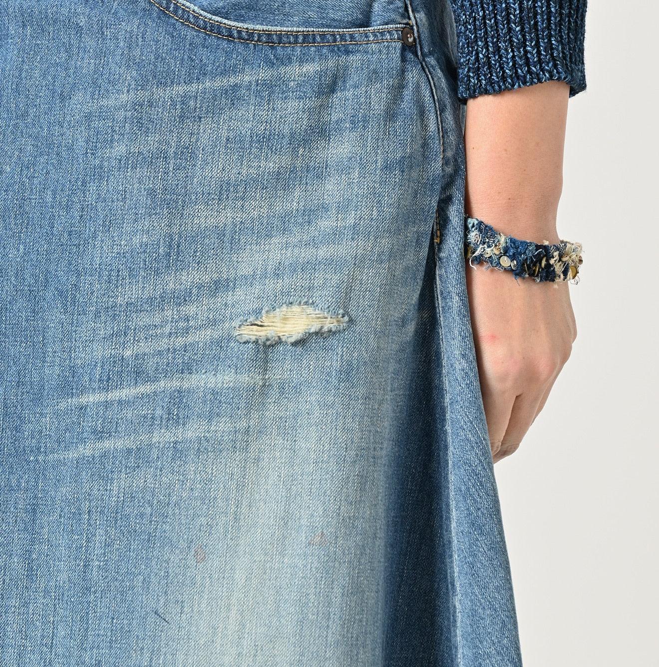 Rye Mugi Denim Crossover Skirt Sei - 45R by 45rpm studio - Image 7