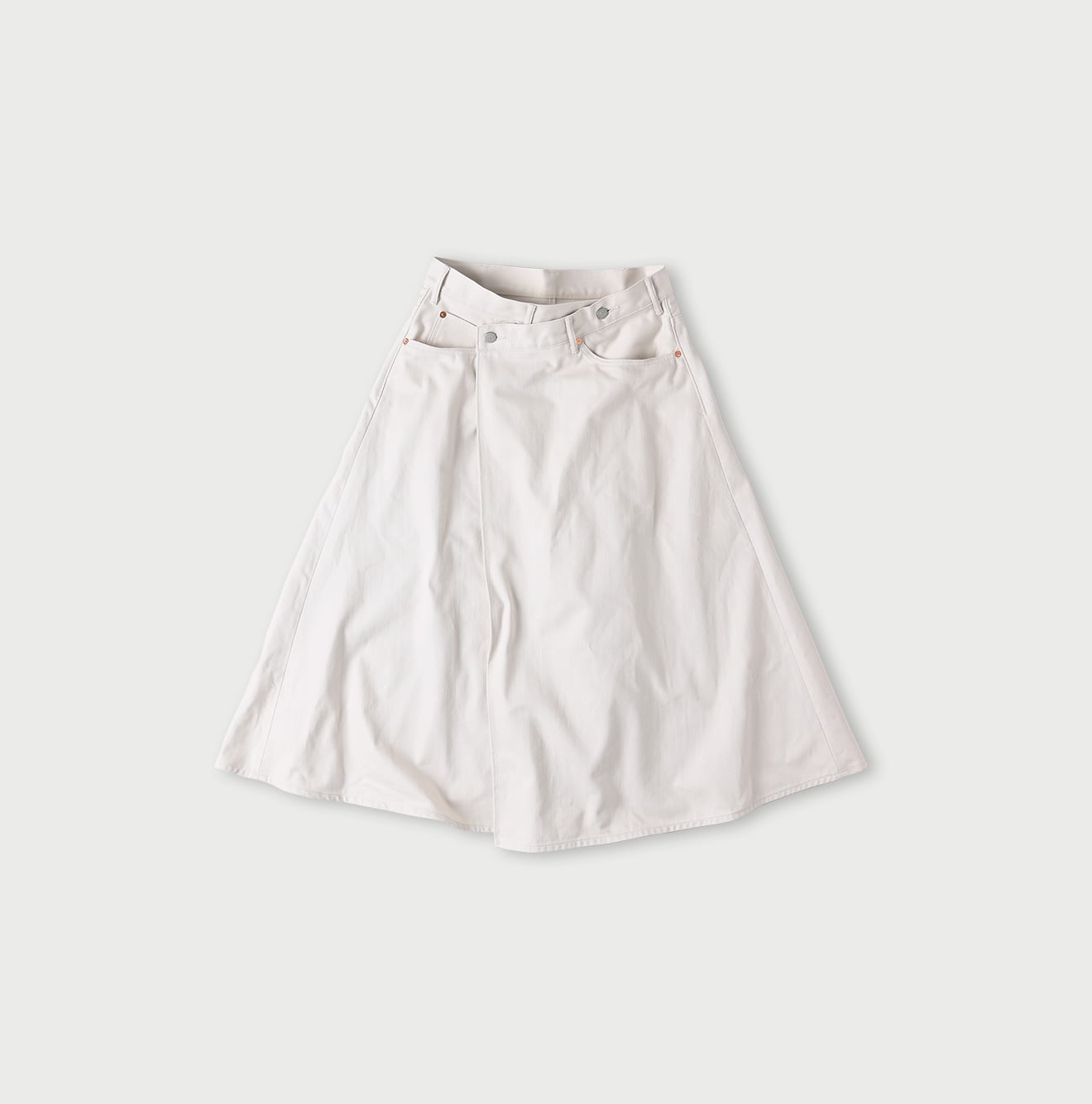 Rye Mugi Denim Crossover Skirt White Raw