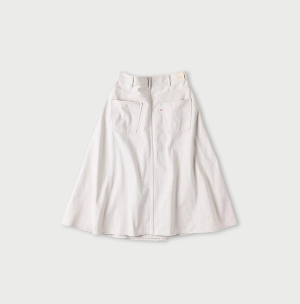 Rye Mugi Denim Crossover Skirt White Raw - 45R by 45rpm studio