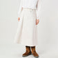 45R Rye Mugi Denim Crossover Skirt White Raw