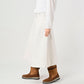 45R Rye Mugi Denim Crossover Skirt White Raw