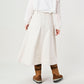 45R Rye Mugi Denim Crossover Skirt White Raw