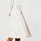 45R Rye Mugi Denim Crossover Skirt White Raw