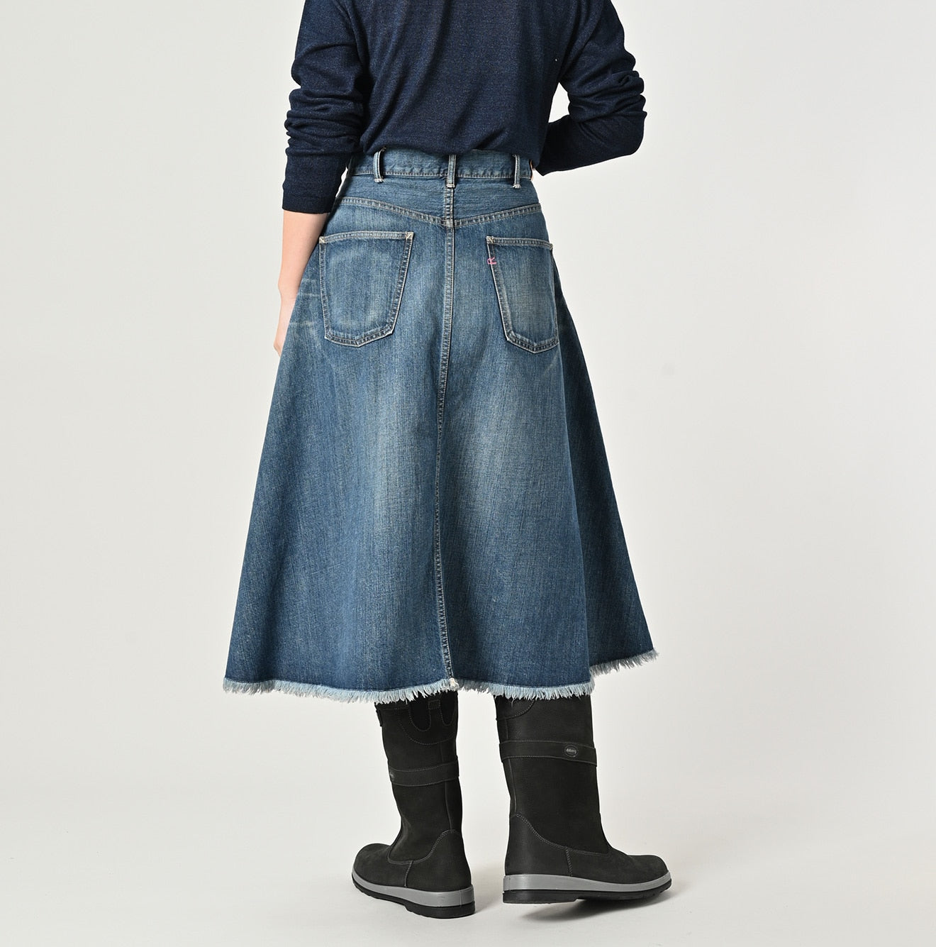 45R Rye Mugi Denim Crossover Skirt Syou