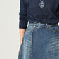 45R Rye Mugi Denim Crossover Skirt Syou