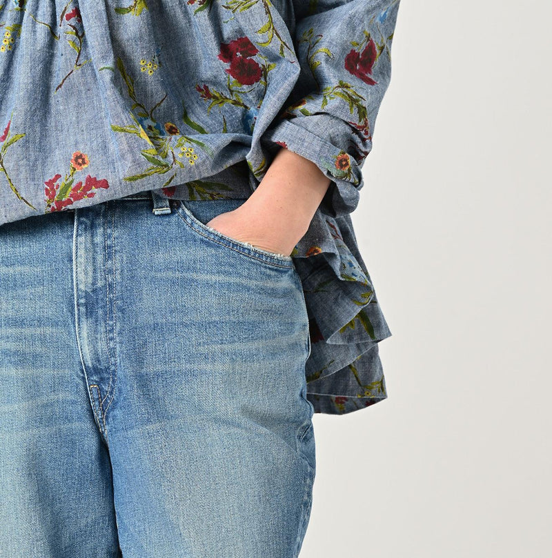 Rye Mugi Denim Stretch Momohime Distressed - 45R by 45rpm studio