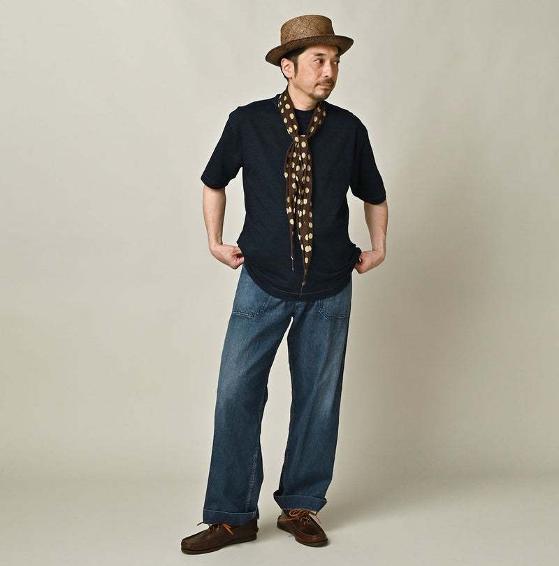 45R Indigo 45 Star 908 Short Sleeve T-shirt - Image 3