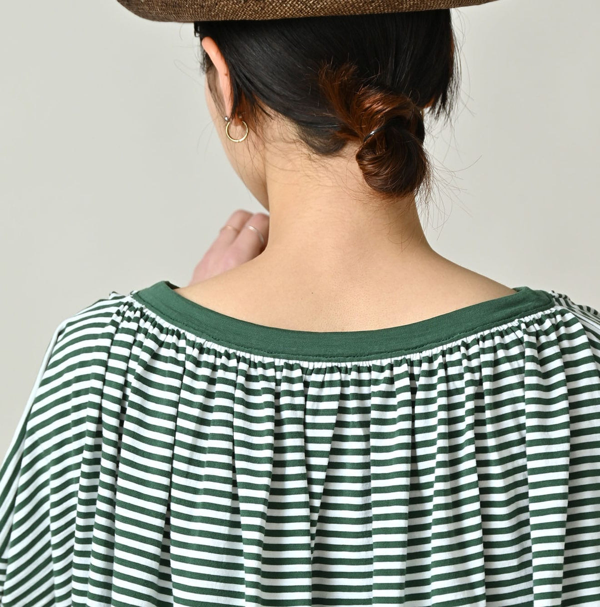 45R Supima Tenjiku Gathered Blouse