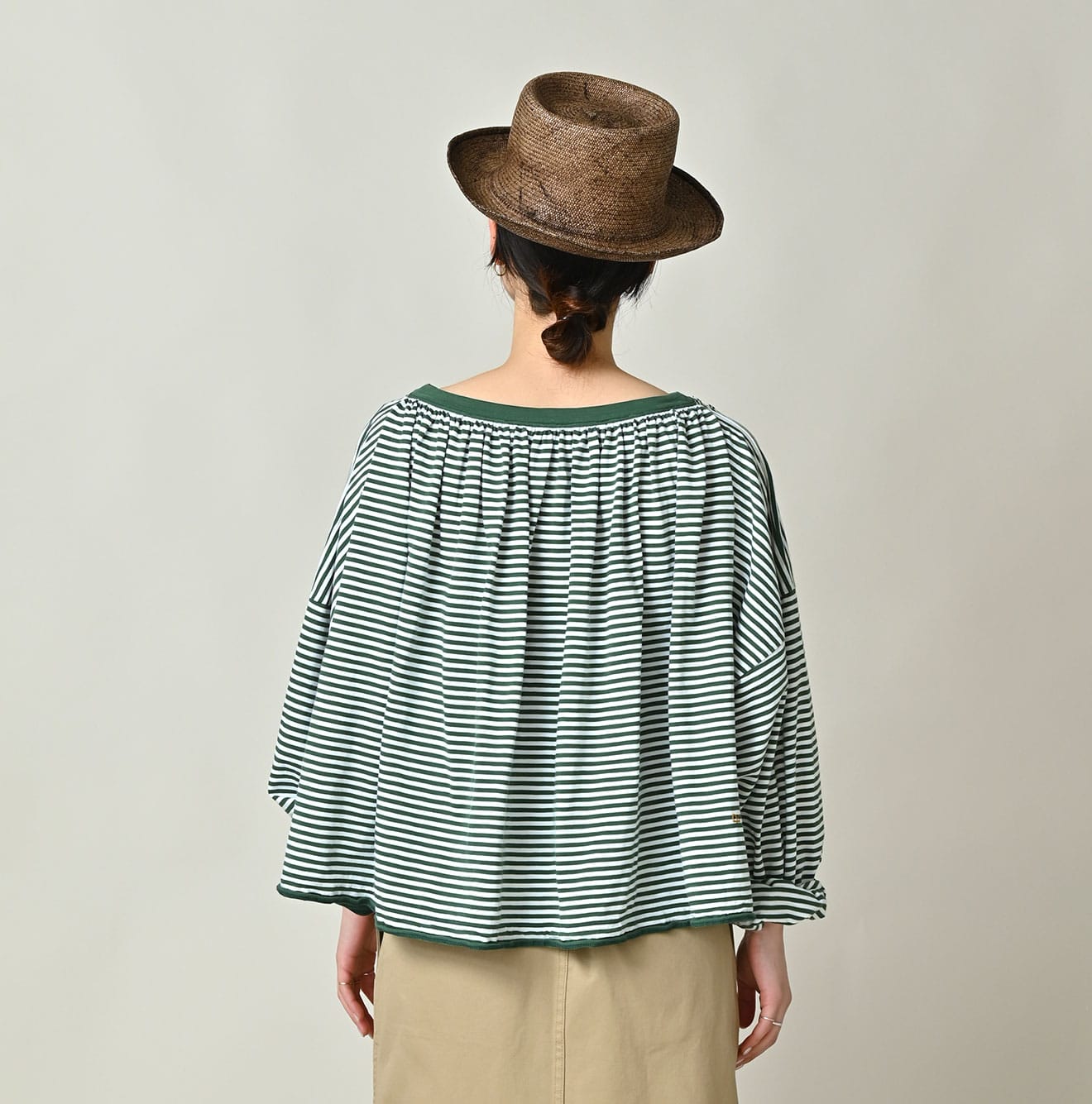 45R Supima Tenjiku Gathered Blouse