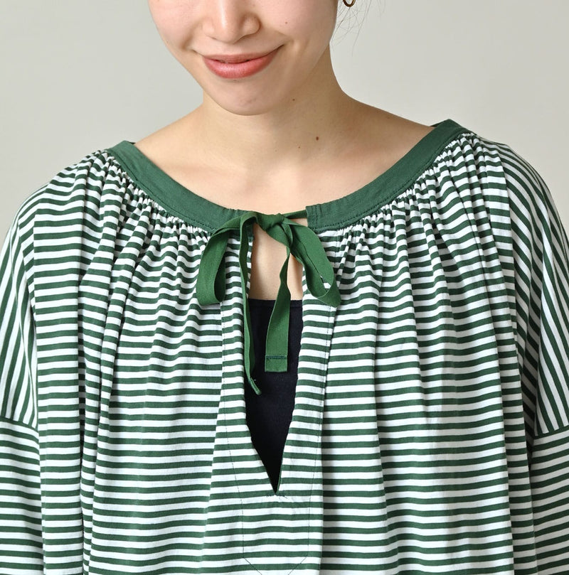 45R Supima Tenjiku Gathered Blouse